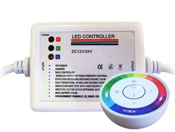 RGB kontrolér s možností přímého nastavení barev, RF